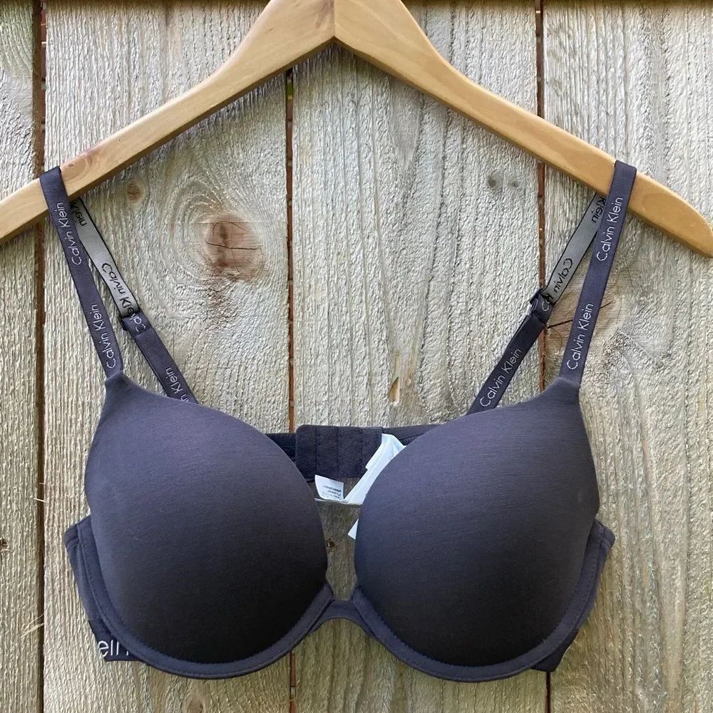 Calvin Klein Underwire Charcoal Gray Bra